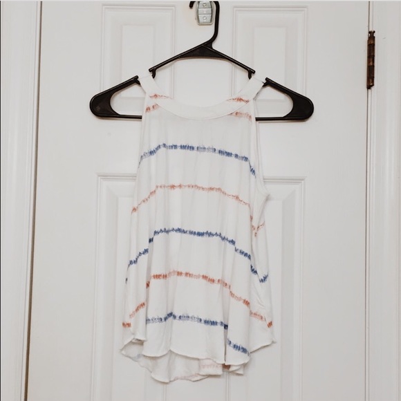Old Navy Other - Old Navy Striped Swing Tank White Red Blue L